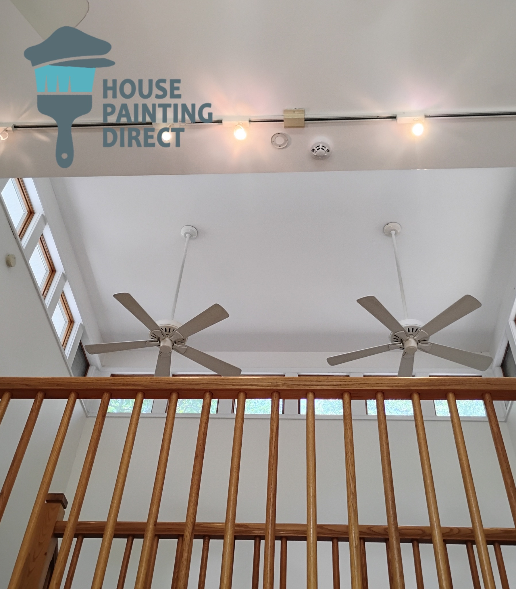 interior painting ceiling and windows