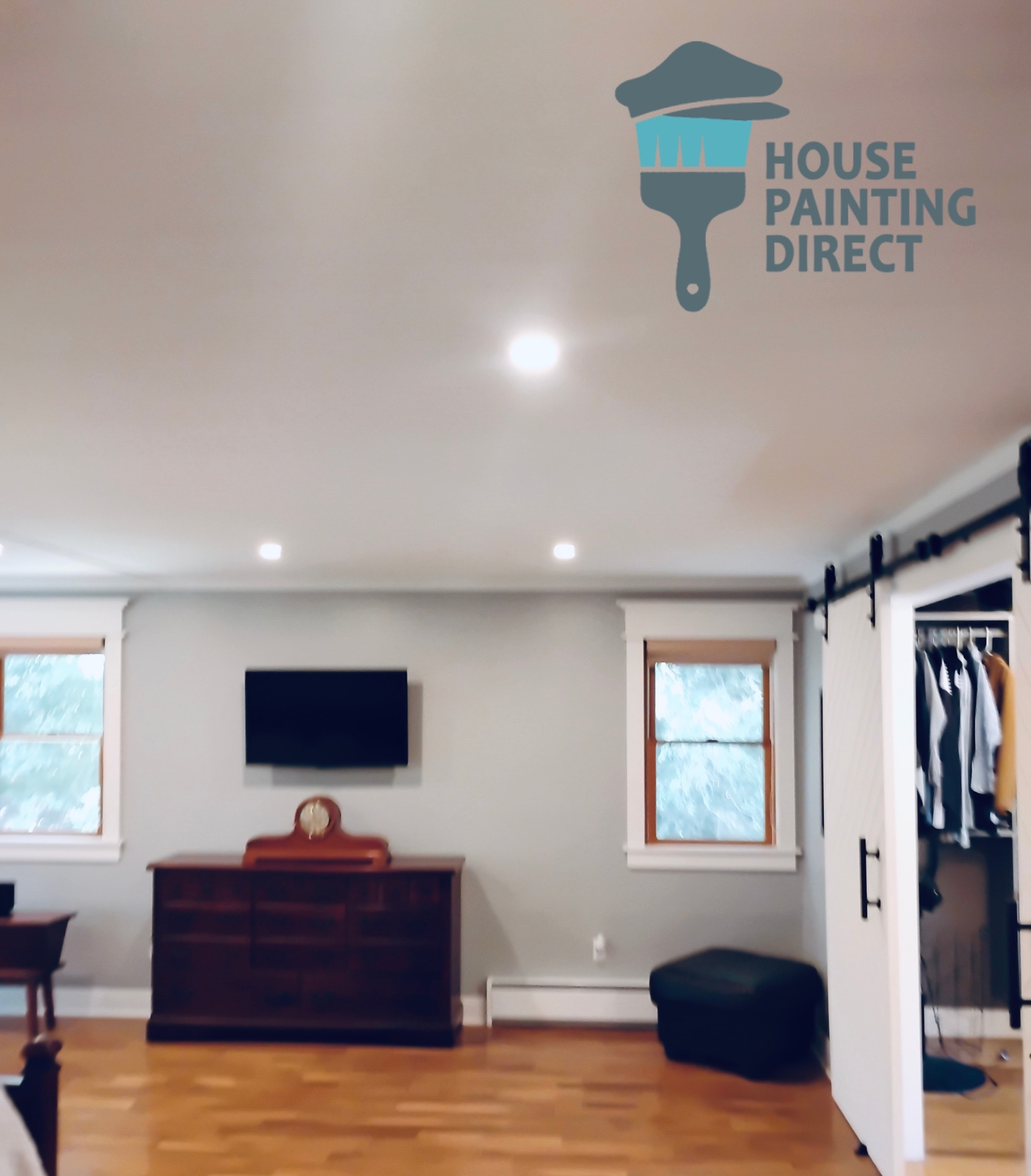 interior house painting bedroom and ceiling and trim