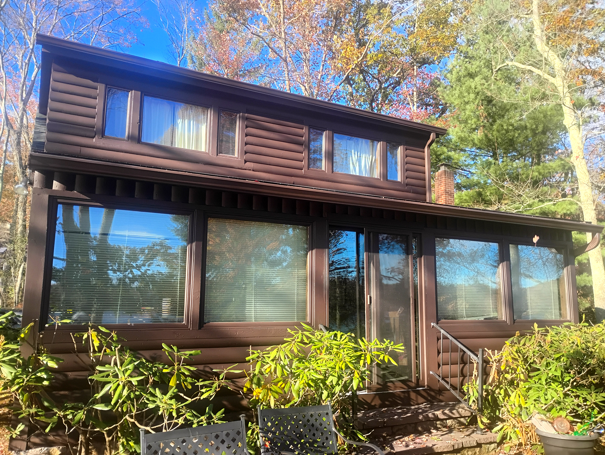 residential log cabin white haven pa exterior house painting cabin lake cabin poconos web