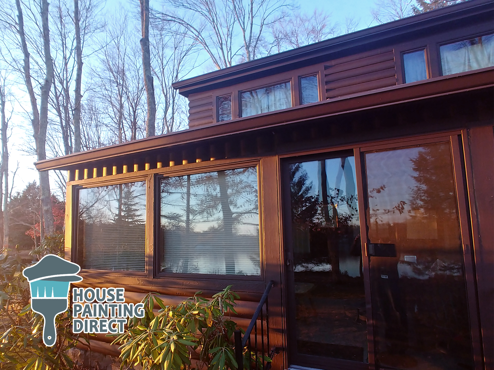 exterior house painting log cabin bear creek poconos cabin home painting wood stain log repair siding